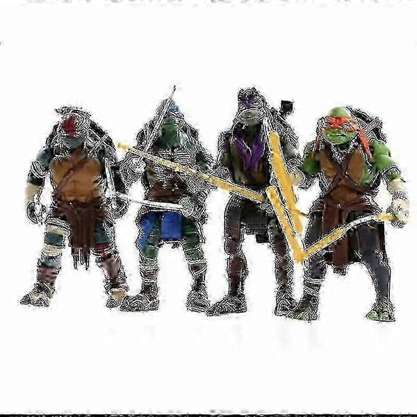 4 stk. Teenage Mutant Ninja Turtles Håndlavede Legetøj Actionfigur Børnelegetøj