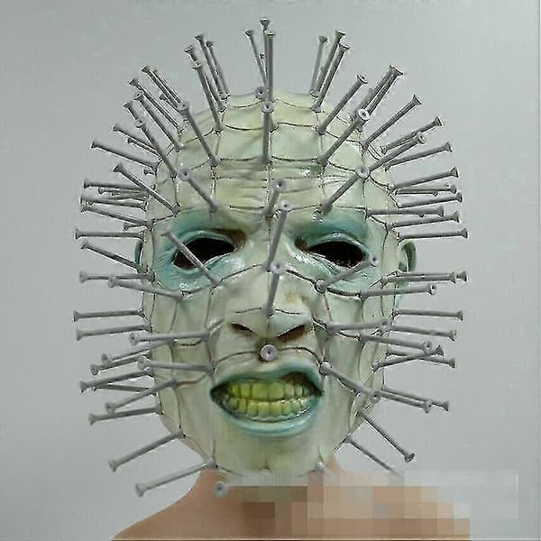 Hellraiser Pinhead Ghost Mask Täysi pää lateksikypärä Halloween Cosplay -rekvisiitta