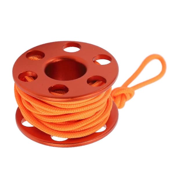 Orange aluminiumlegering dykkerfingerhjul med selvlysende nylonsnor