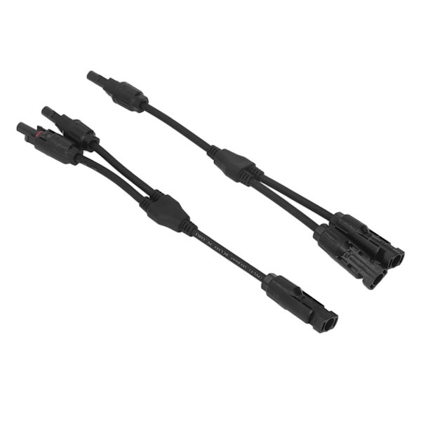 1 Par DC 1000V Solarkontakt Y-gren Parallell Adapter Solpanel Kabelkontakt