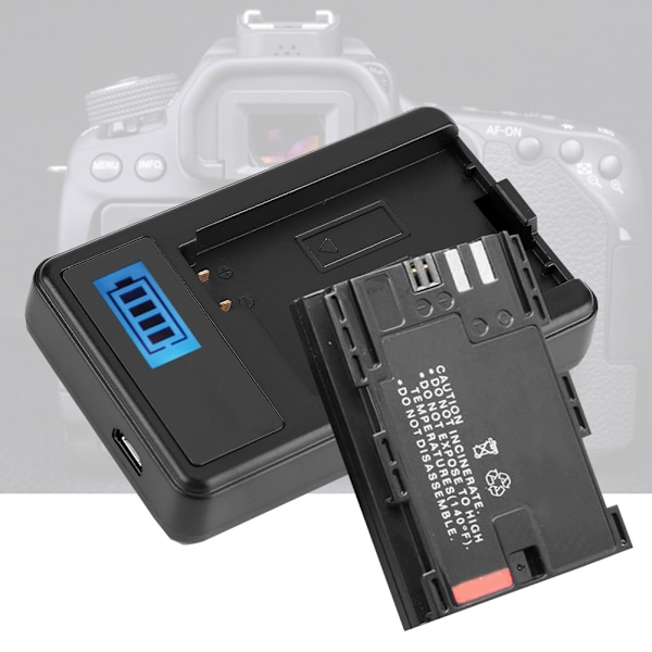 LP-E8 Kamerabatteri LPE8 + LCD Enkelt Oplader til Canon EOS 550D 600D 650D 700D