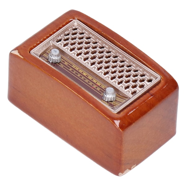 1:12 Dukkehus Radio Miniature Retro Sød Radio Model Dekoration Tilbehør Børn Lader Som Om Legetøj