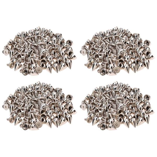 200 st metallkon skruvspikar stud lädertyg hantverk DIY goth punk plats Silver