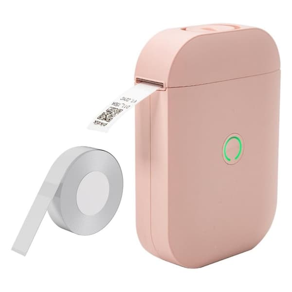 Miniprinter – Trådløs termisk printer og etiketprinter, Smartphone Gap Label Maker BT Trådløs termisk udskrivning (pink)