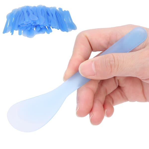 100 st Ansiktsmask Spatel Kosmetisk Mask Applicering DIY Plastmask Sked Stick Spatel Blå