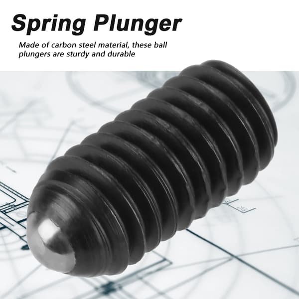 10 stk. M6 Skruegevind Hex Socket Kulstofstål Kugle Fjeder Stempel Sæt (M6*16)