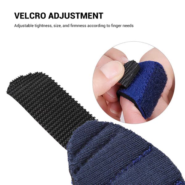 3D Andningsbart Tyg Fingerskena Fingerstabilisator Stöd Wrap Rätare