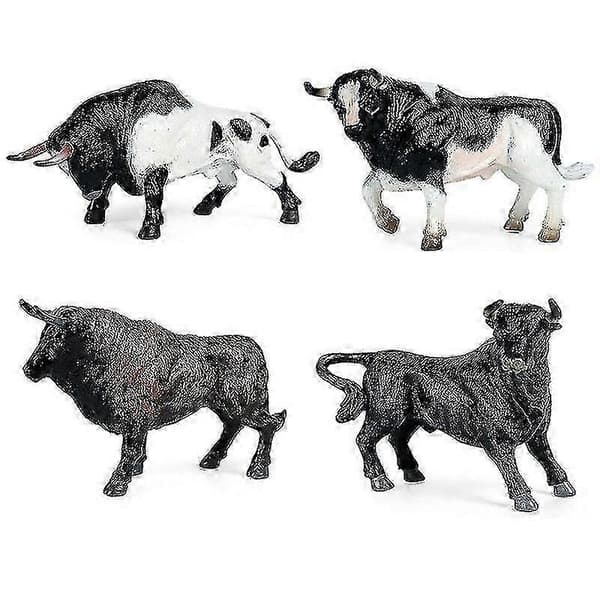 Tyr & Bison Ranch Kvægsæt - Realistiske PVC Dyrefigurer til Børns Julegaver A