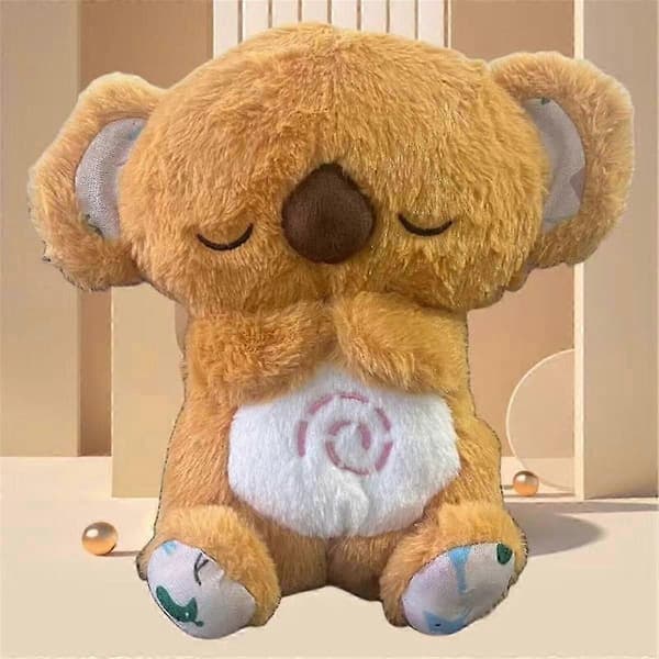 Beroligende Odder Angst Odder Søvn Odder Angstlindring Koala den Lindrende Koala Åndedræts Plyslegetøj med Musik 2 Stk.