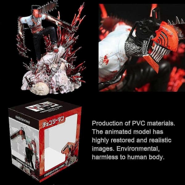 Chainsaw Man Denji PVC Anime -hahmo - 33,8 cm:n toimintamalli
