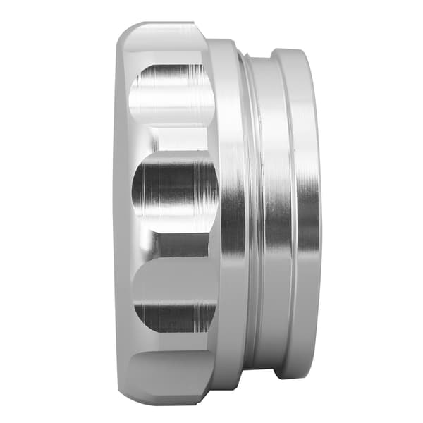 Bränsle Vattentank Påfyllningshals Lock Kit 1.9in Innerdiameter Aluminium Universal för Bil Silver