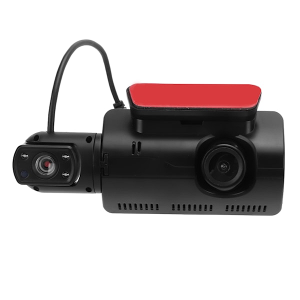 Dash Cam Dubbel Instrumentbräda Kamera 170° Vidvinkel Bilkörningsinspelare Stöd 64GB Litet Minneskort