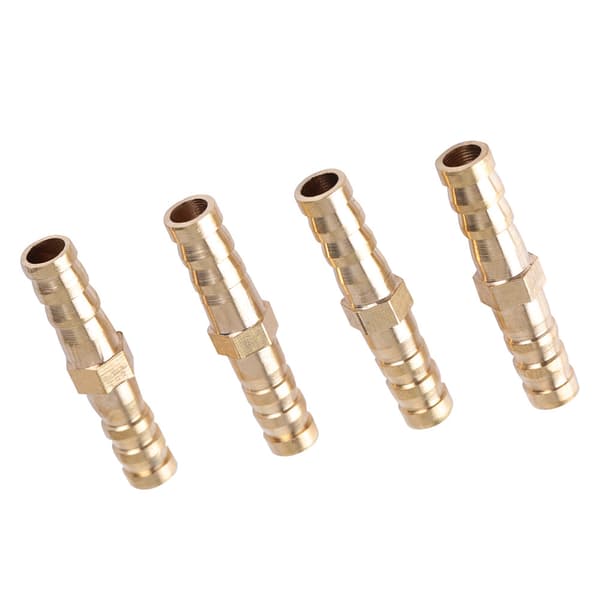 Messing Fittings Slange Studs Hale Reducer Reducerende Prop Konnektor (8mm-8mm 4 stk)
