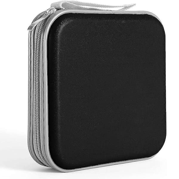 【03】CD-etui med 40 rum, hård plast DVD-etui bærbar lynlås CD-etuiholder stor opbevaring