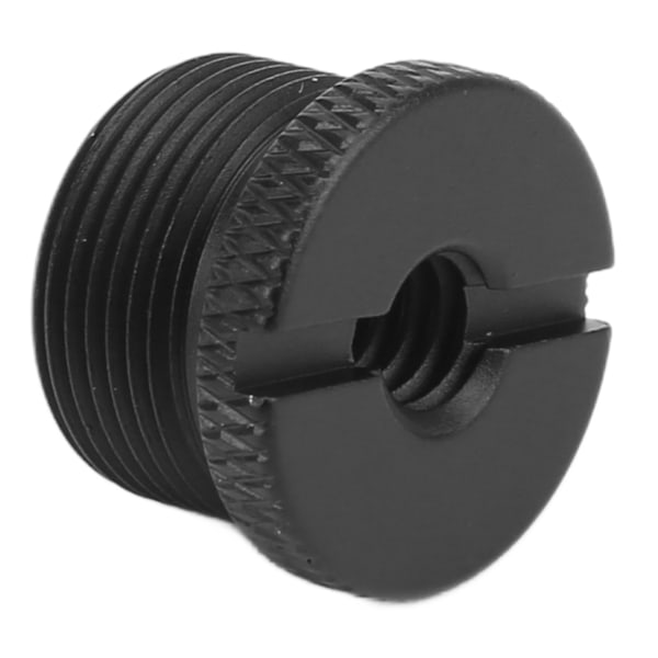 1/4 tum hona till 5/8 tum hane gängadapter Aluminiumlegering Mikrofon Skruvadapter Svart F18A