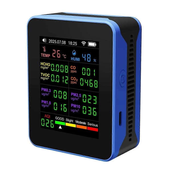 【03】Tuya WiFi 16 i 1 Luftkvalitetsmätare PM2.5 HCHO TVOC CO2 A