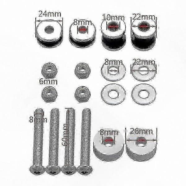 Motorcykel Sissy Bar Rack Docking Kit Kompatibel med Softail-modeller 1984-2017 Silver