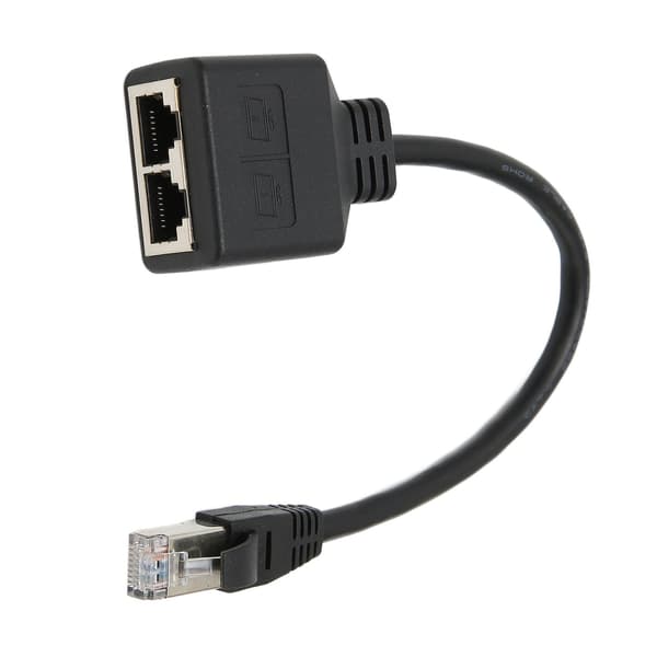 Fremragende 1 til 2 Port RJ45 Ethernet Adapter Kabel Forlænger til CAT7 Netværk