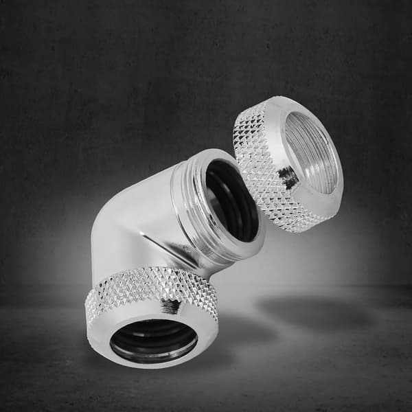 14mm OD DIY Twist 90 Graders Vinkel Dobbelt Hård Rørforbindelse Vand Væske Køling