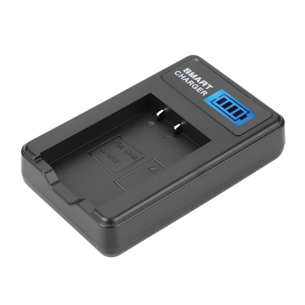 LP-E17 Batterioplader Enkelt Slot USB-opladning med LCD-skærm til Canon EOS M3 M5 M6 760D