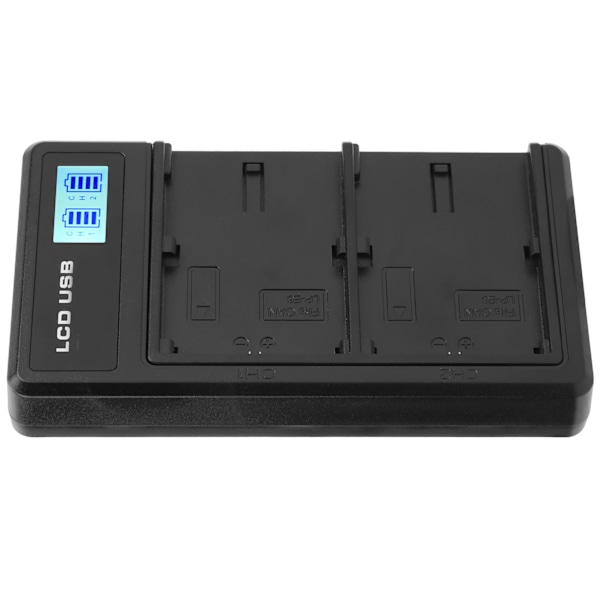Bærbar kamera batterioplader til LPE6 USB kamera dobbeltoplader med LCD-display