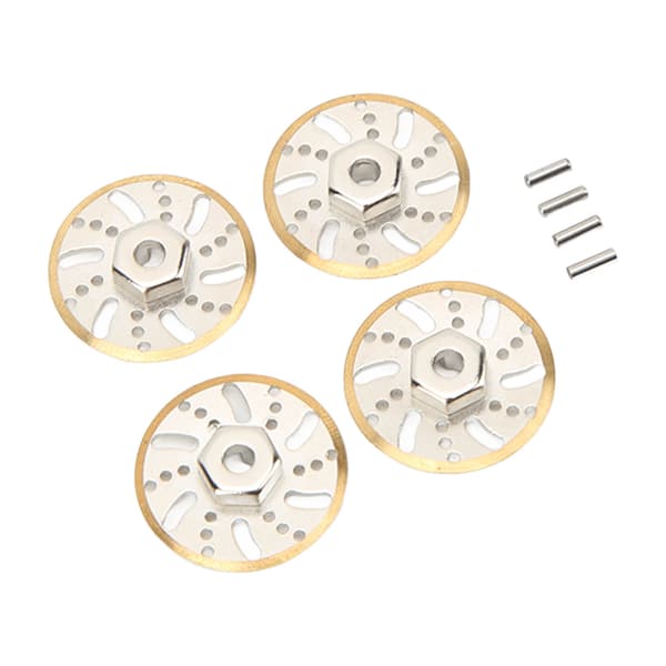 4st RC Motviktsbromsskiva Mässing Hjulvikter Hex Adapter för Axial SCX24 Gladiator C10 1/24 RC Bil