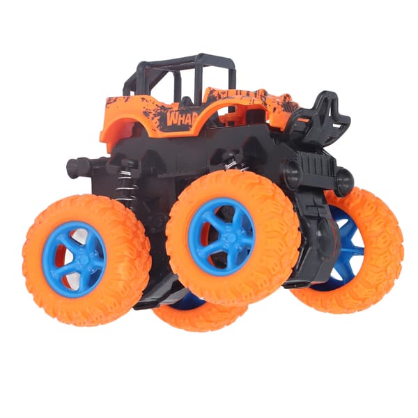 Tröghetsdriven terrängfordonsleksak 360° Rotation 4-hjulsdrift Simulering Babybilmodell för barn Orange