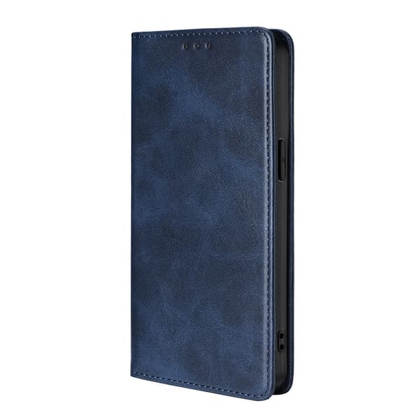 【03】Samsung Compatible with Galaxy S26 Case Genuine Leather Wallet Case - Blue