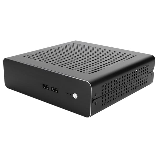 G60S HTPC Chassi Full Aluminium DCATX Strömförsörjning MiniITX Fodral för Stationär Dator (Noir USB2.0)