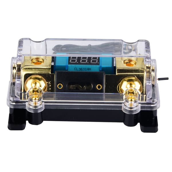 24V 100A Bil Audio Digital Afbryder Sikringsholder Distributionsblok med LCD-display