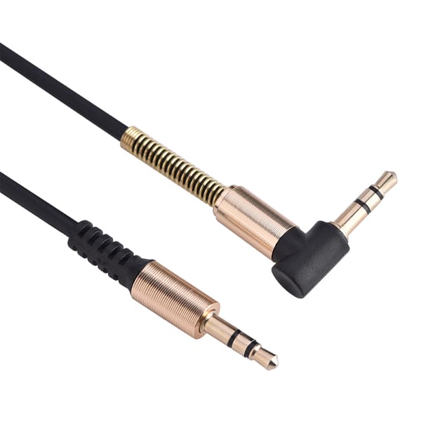 3,5 mm han til han aux-kabel L-formet I-formet ledning til højttalerhovedtelefoner
