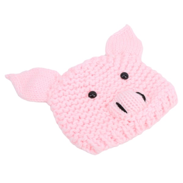 Baby Tegneserie Dyr Fotografering Hat Spædbarn Sød Hæklet Strikket Hat Rekvisitter Tilbehør Pink