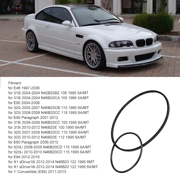 2 kpl 11668626471 Tyhjiöpumpun tiiviste E46:lle 1997-2006