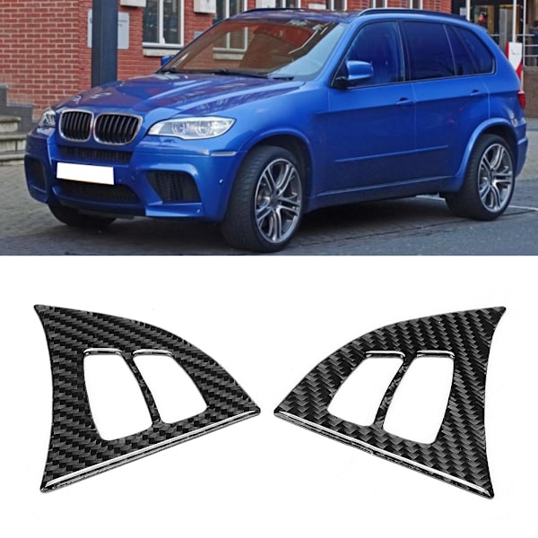 2 st/set Kolfiber Ratt Ram Skydd Trim Vänsterstyrd Passar för E70 X5 2008-2013