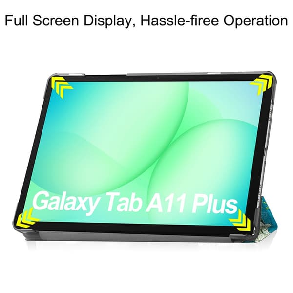 【03】Samsung Galaxy Tab A11 Plus Fodral Tri-fold Körsbärsblommor