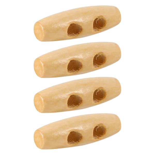 50 st./parti Knapp Trä 2 Hål Kappa Duffle Toggle Trä Horn Sömnad Stickning Knappar 30mm