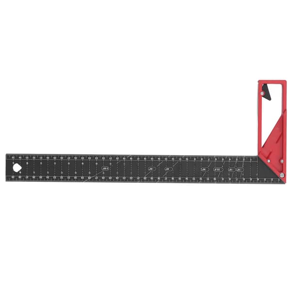 Træbearbejdningsvinkel Multi Vinkel Professionel L Formet Skriverlineal i Aluminiumlegering til Tømrer 40cm / 15.7in