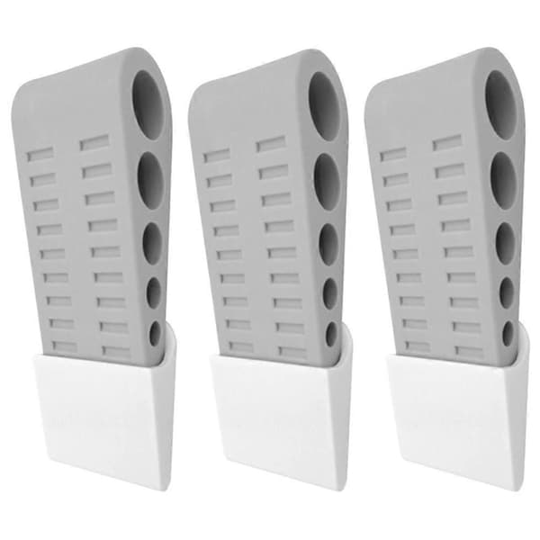 st. antikollisionsdørstop bærbare dørstoppere gulvbund dørstop Light Grey 12.40X4.00X3.00CM
