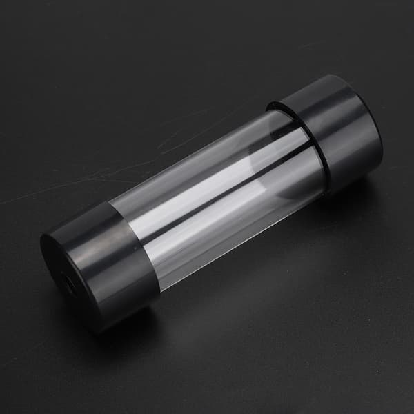 Transparent Cylindrisk Computer Vandkøling Vandtank 150MM med G1 / 4 Gevind