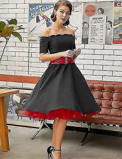 50'er underkjole Rockabilly kjole Crinoline Tutu underkjoler til kvinder - Snngv Red M