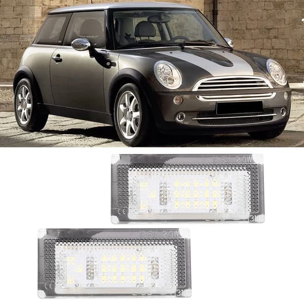 1 par 12V 18 SMD lysdioder registreringsskylt ljuslampa passar för Mini Cooper S R53 2001-2006