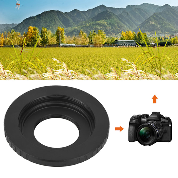 Metall Manuell Fokus Objektivadapterring för M42 Skruv C-Mount Objektiv till M4/3 Kamera