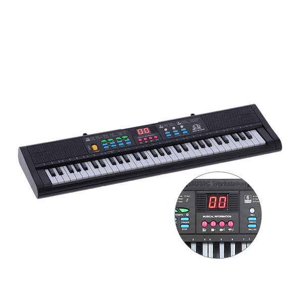 【03】Keyboard Klaverinstrument 61 Tangenter Elektrisk Digital Multifunktionel med Mikrofon MQ6186