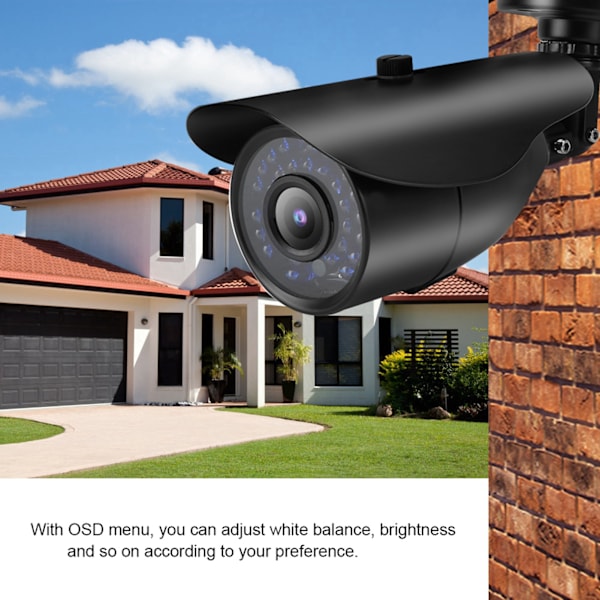 TVI/AHD/CVI/CVBS PAL Bullet Kamera IP66 Udendørs IR Nattesyn Analog CCTV DVR (720P)