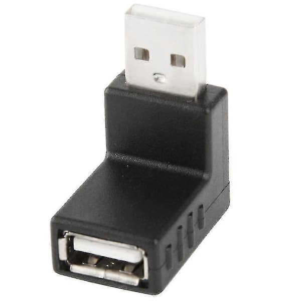 usb 2.0 am til af adapter med 90 graders vinkel (sort)
