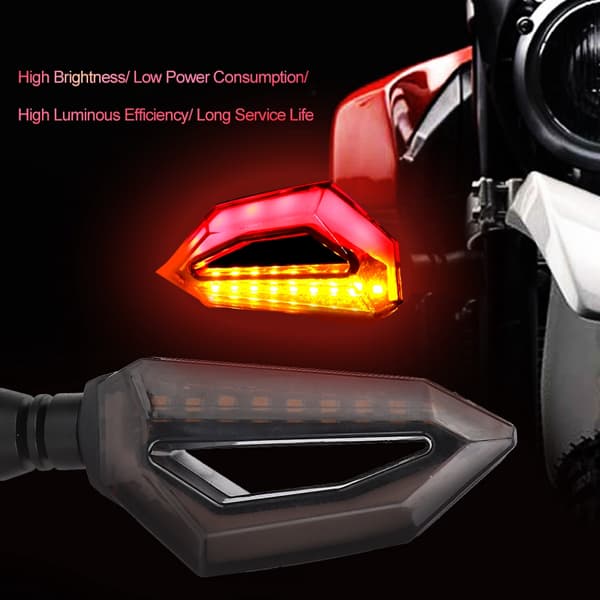 2 stk. Motorcykel LED Blinklys Drejeindikator Lampe Passer til Honda