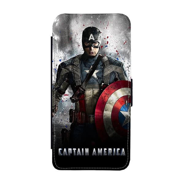 【03】Kapteeni Amerikka Apple iPhone 16e Flip -puhelinkotelo