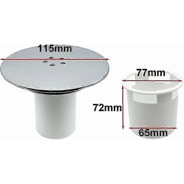 90 mm/115 mm udskiftning af bruseafløb, universelt kromlåg til hurtig dræning, perfekt til bruseinstallationer på badeværelset