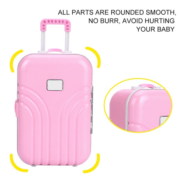 Baby Kuffert Legetøj Sød Plast Rullende Kuffert Mini Bagageboks (Pink)