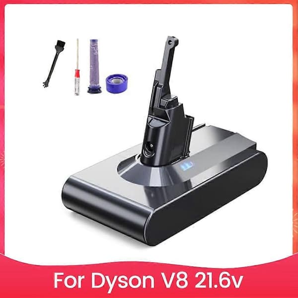 【03】21.6V 8000mAh Erstatningsbatteri til V8 Li-Ion Støvsuger